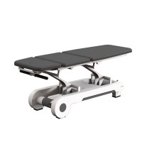 Naggura N'RUN3 high-end electric stretcher: Three sections, two motors to control height and central section and great flexibility of positions Naggura N'RUN3 high-end electric stretcher: Three sections, two motors to control height and central section and great flexibility of positions